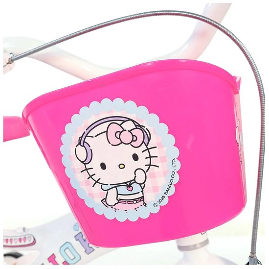 Dino Bikes Hello Kitty - Kinderfiets 16 Inch - van 4-6 Jaar - met Zijwieltjes - Meisjesfiets Roze van Dino Bikes — afbeelding 3