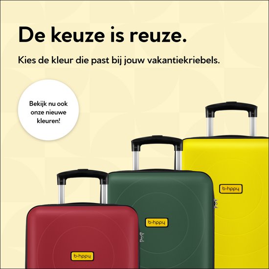 BHPPY Handbagage koffer 53x35x20cm - Handbagage trolley 33L - Lichtgewicht koffer 2.6kg - Reiskoffer met cijferslot - Rood