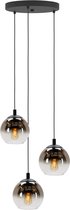 Suspension EGLO Ariscani 1 - E27 - Ø 42,5 cm - Verre cuivré - Zwart