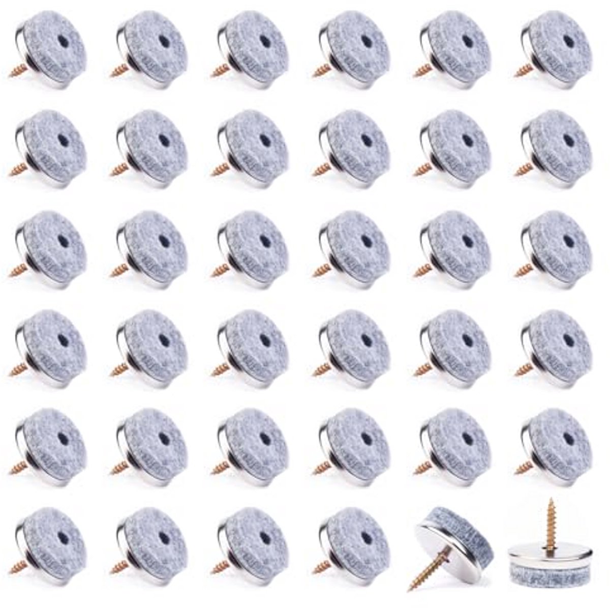 40 stuks 22 mm viltdoppen voor nagels - Vilt pads voor meubels en vloeren bescherming