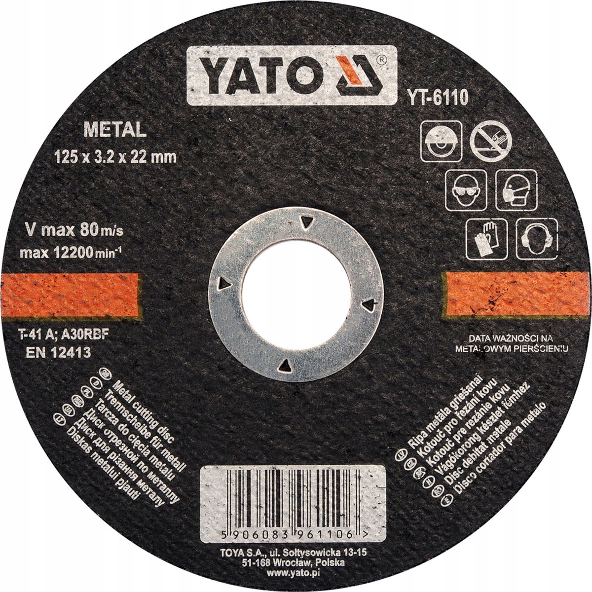Yato Metaalslijpschijf 125mm x 3,2mm
