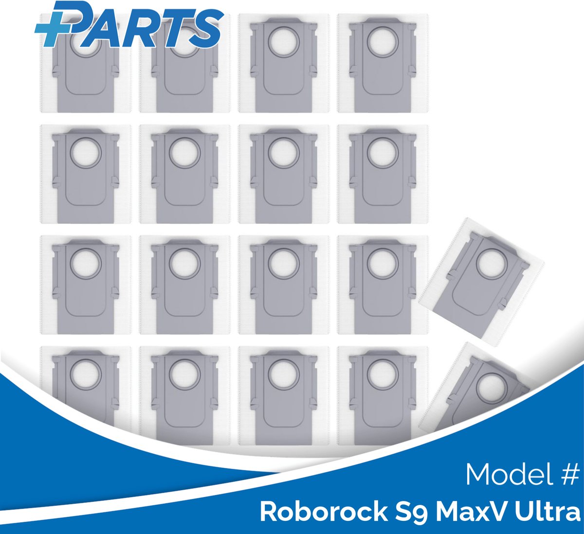 Roborock S9 MaxV Ultra Stofzakken (18 Stuks, Plus.Parts® alternatief voor 8.02.0239)