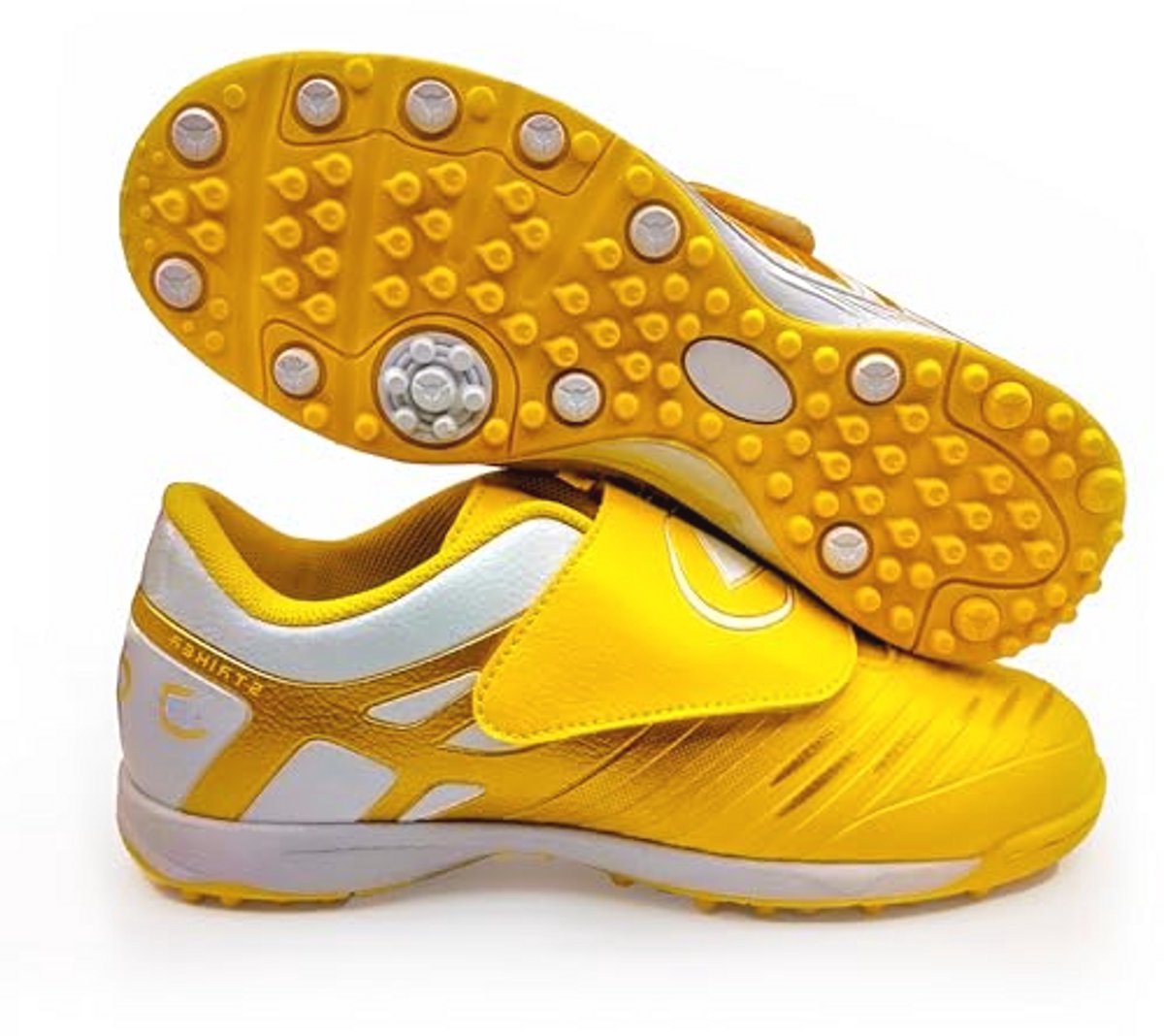 Voetbalschoenen voor jongens en meisjes zonder veters en met klittenbandsluiting