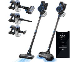 AG4100+ Steelstofzuiger Draadloos – Met Dweilfunctie 2 in 1 – Midnight Blue – Krachtige Stofzuiger Zonder Zak – Geschikt voor Dierenharen – Compact & Lichtgewicht Kruimeldief