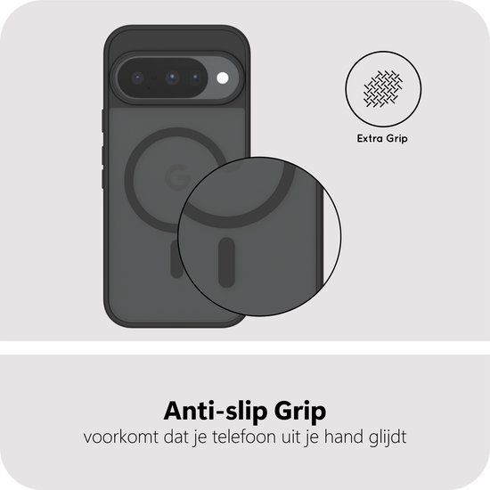 Étui Cazy compatible avec Google Pixel 10 / 10 Pro et MagSafe - Coque arrière de qualité militaire - Zwart