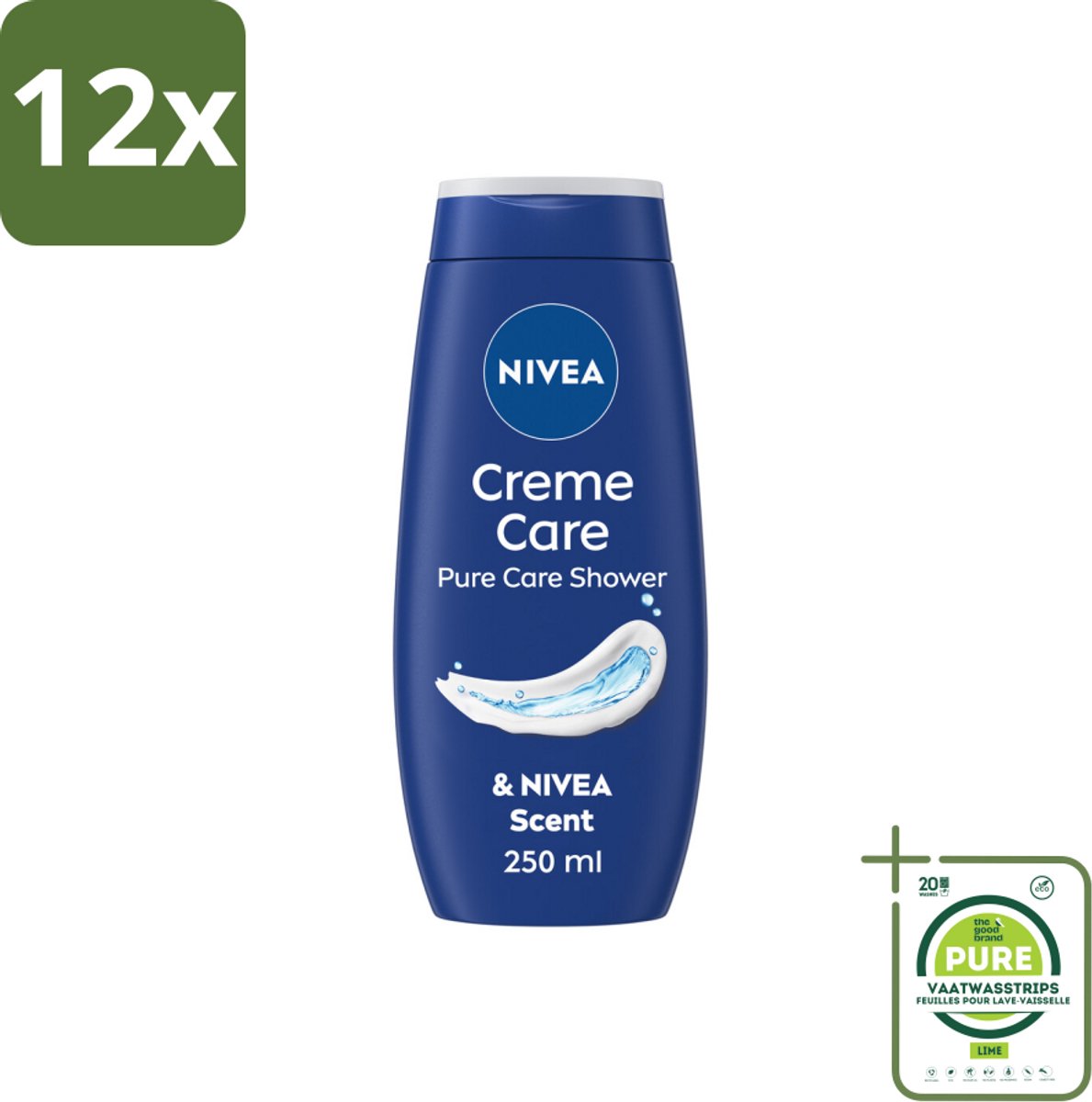 NIVEA Douchecrème Care 250 ml - Voordeelverpakking - 12 stuks - Douchecrème - NIVEA