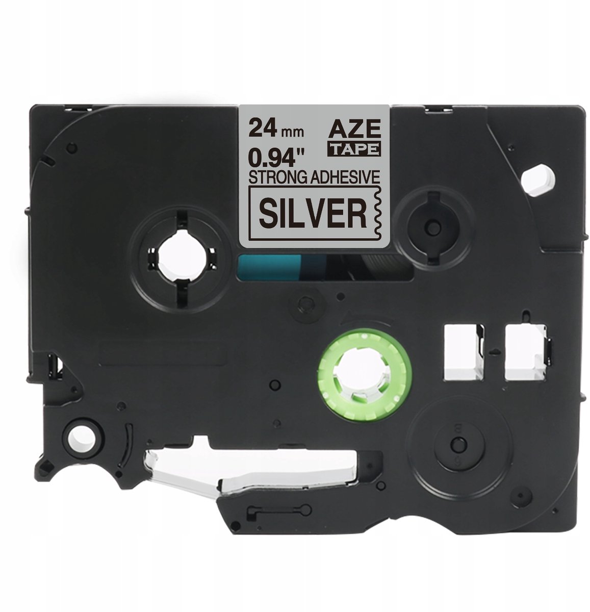 Specmark TZe-S951 tape, 24mm, sterk klevend, zilver/zwart