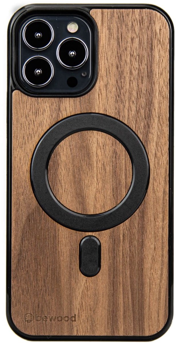 Bewood – Houten hoes – voor iPhone 13 Pro Max – Amerikaanse walnoot – Met MagSafe