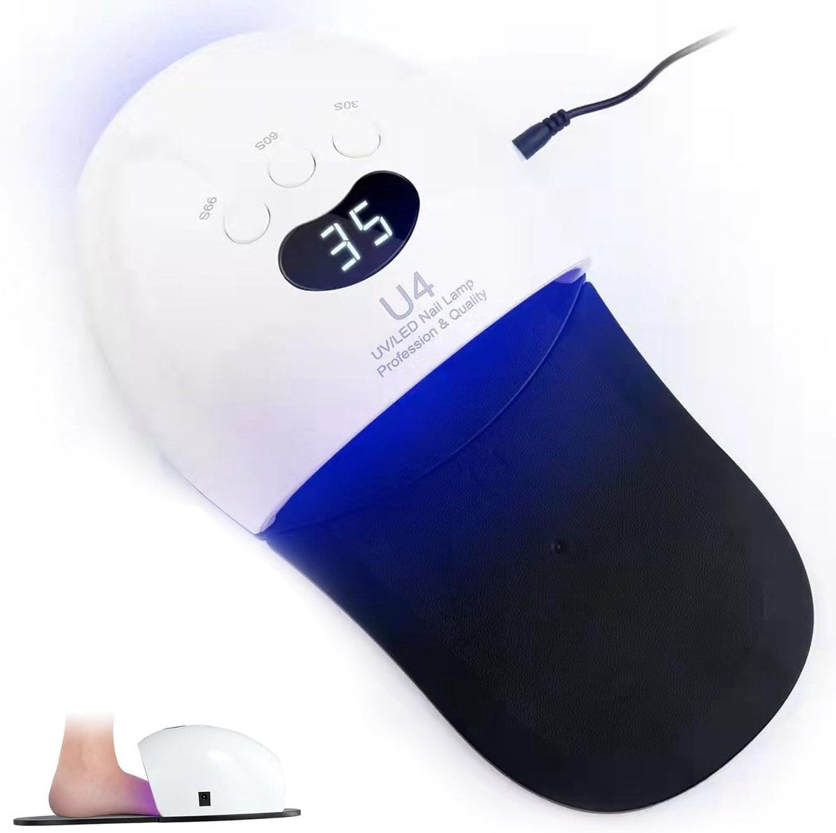 Professionele UV Lamp voor Gel Nagels - Lichttherapie - LCD Display - 30 Lamp Peertjes - Sneldrogend voor Semi-Permanente Nagellak - Gel Nagellak