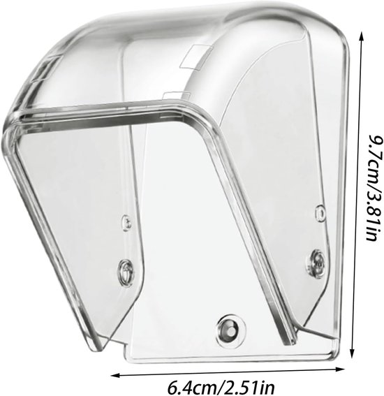 Deurbelafdekking, regenbescherming, transparante en regenbestendige spatbeschermingsbox voor draadloze deurbel, beschermafdekking voor koper-knop — afbeelding 5