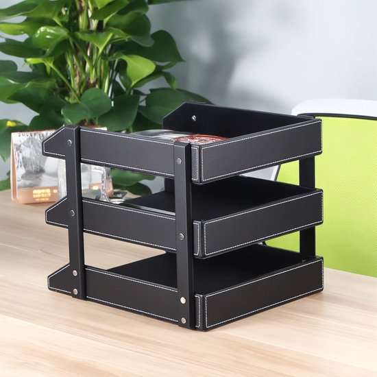 ZoeQide Snack opbergdoos voor op het werkblad, snack koffie-opbergdoos, kruiden- en snackbar, organizer met 4 vakken, voor kantoor, zwart acryl organizer, koffiestation en baraccessoires