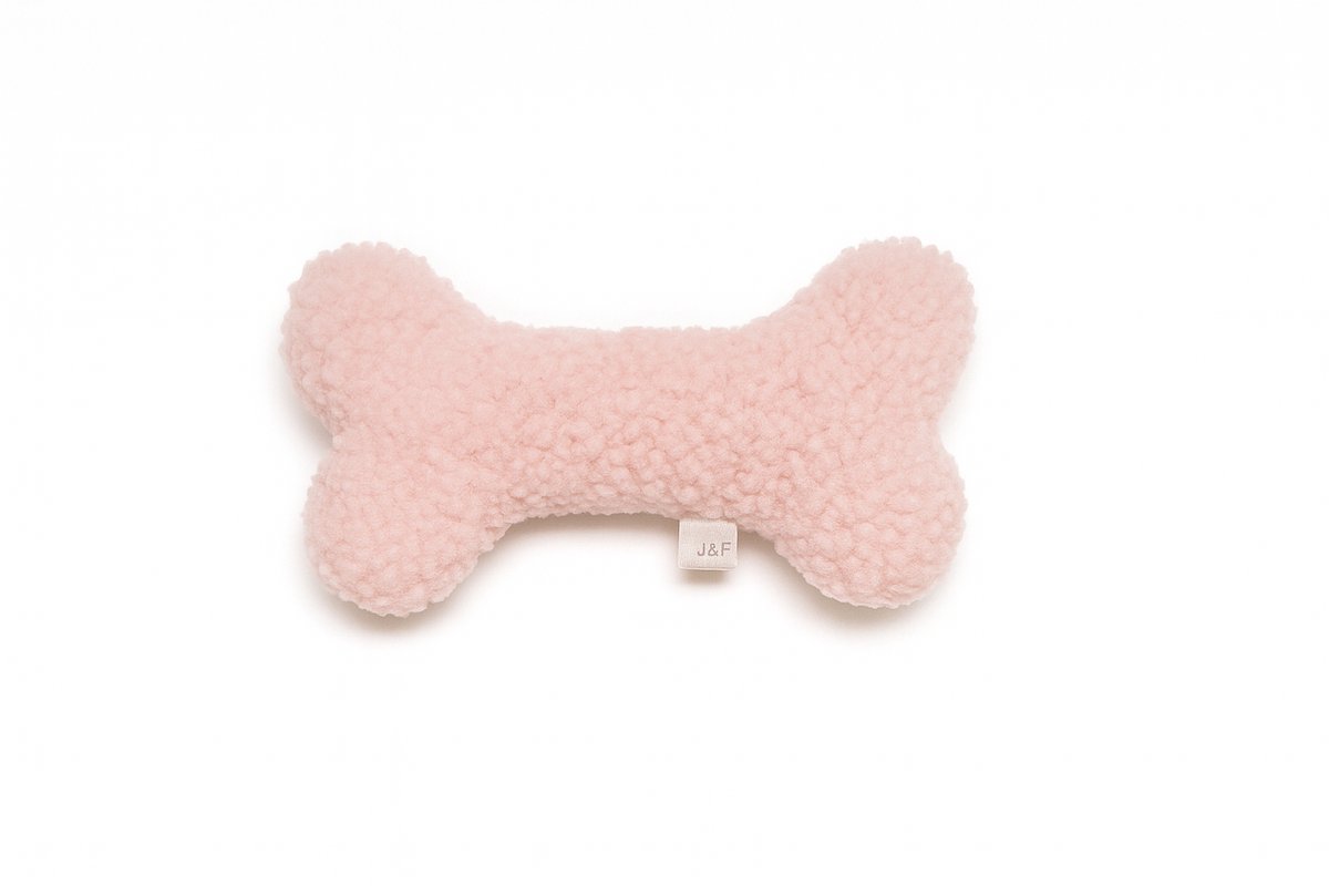 Hondenknuffel – Teddybot roze maat S -Zacht pluchen hondenspeeltje zonder piep - Hondenspeelgoed voor kleine hondjes en pups- Teddystof