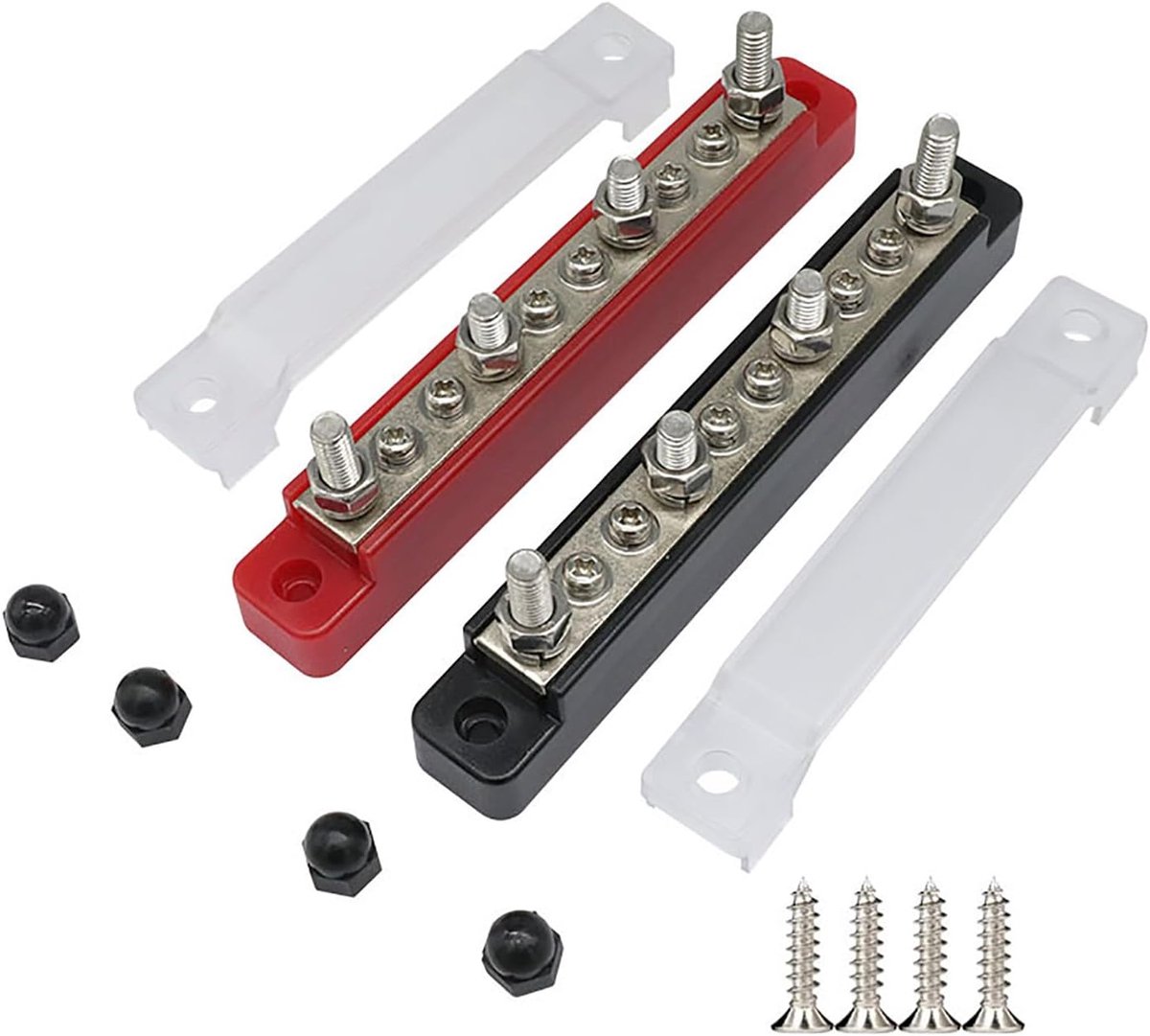 Distributor Rail Verdeelblok 12 V-48 V voor Auto - Marine - Caravan - Motorhome - 2 Stuks