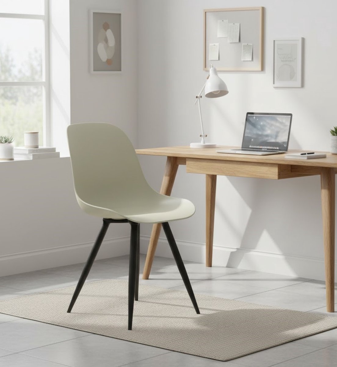 Monza Luxe Design Eetkamerstoel – - Zwart - Eetkamerstoel – Trendy Breeze Polypropyleen - Medahomestore