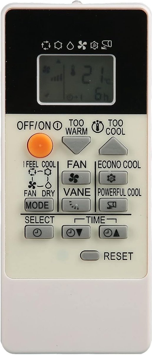 Remote Control Replacement - Sensitive Buttons - Small Air Conditioner Controller - Home Accessory - Compatible with Mitsubishi