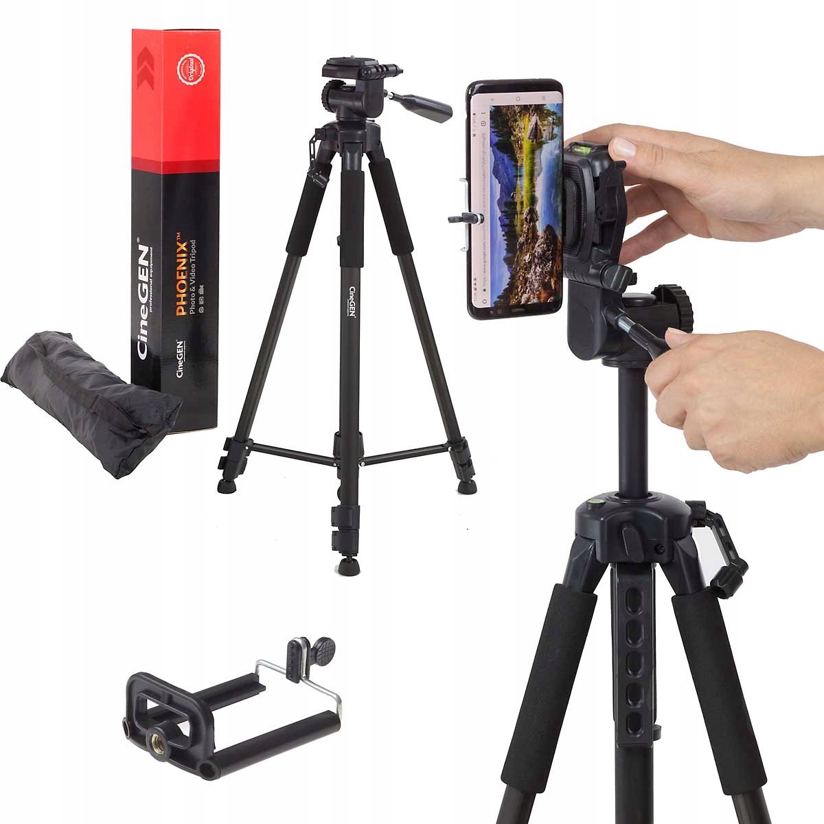 Professionele Statief 180cm voor Camera, Smartphone & Tas