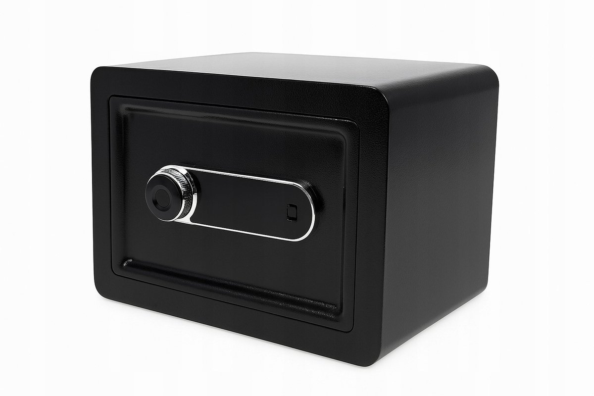 Elektronische Kassa met Code & Sleutel - Zwart - 35x25x25cm