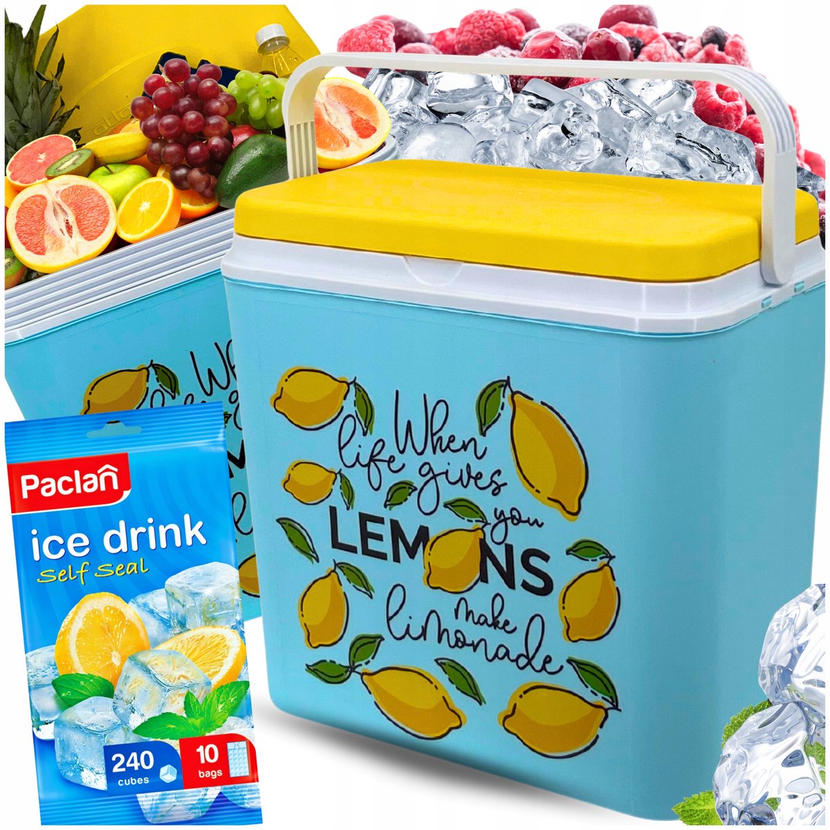 Kamai Coolbox 24L Koeltas met IJsblokjeszakjes - Blauw