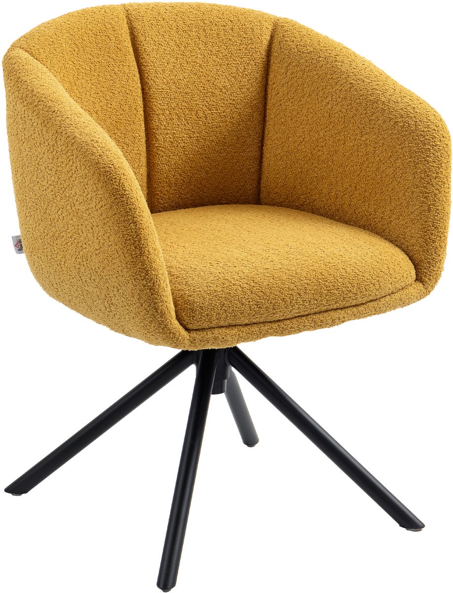 GranMaison Fauteuil - Relaxzetel - Relaxstoel - Relaxfauteuil - Stoel - Met armleuning - Voor één Persoon - Geel+Zwart