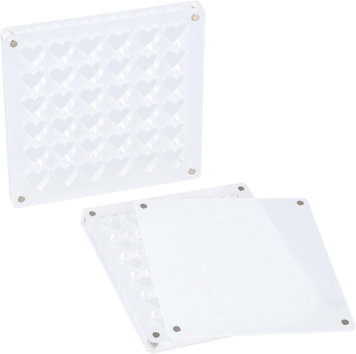 Exhibition Box - Transparante Acryl Tentoonstellingsdoos - Magnetische Tentoonstellingsdoos - Transparante Deksel voor 36 Compartimenten