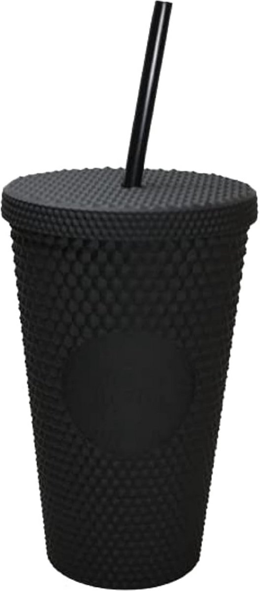 Zwarte Herbruikbare Tumbler Cold Cup 473ml voor Koude Dranken