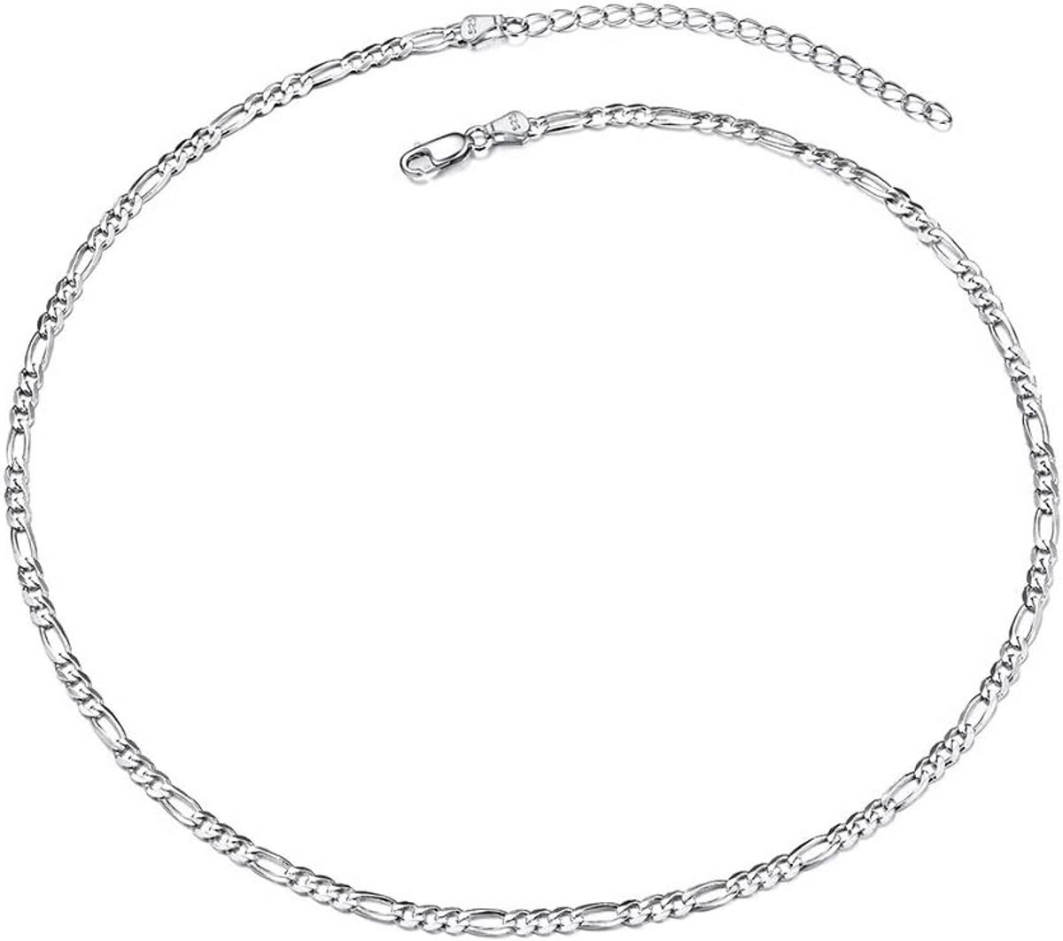 925 Zilveren Herenketting Cubaanse of Figaro Stijl - Diverse Lengtes - Halsketting Zilver