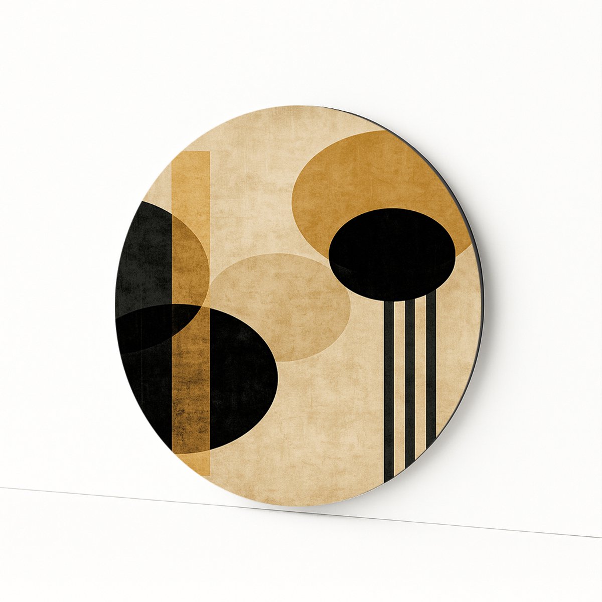 Art deco cirkels – wandcirkels – wandbord – Dibond muurcirkel – 60x60 cm
