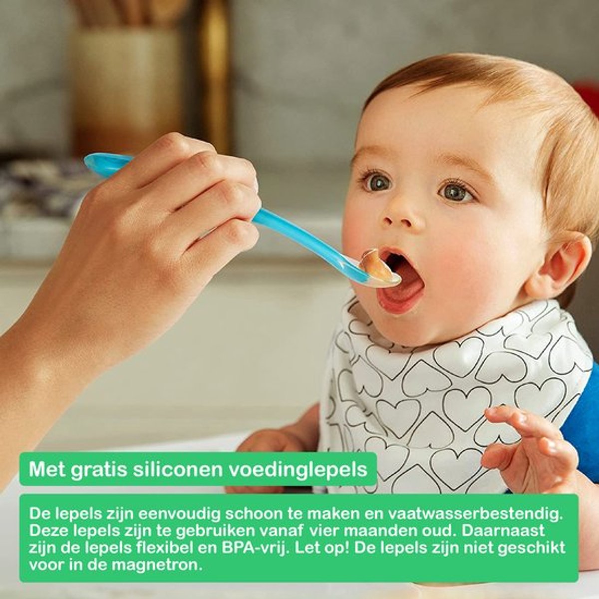 Babyvoeding bewaarbakjes met lepels - Herbruikbaar - Set van 4 bakjes - 28 porties - Bewaarbakjes babyvoeding - Babyvoedingsaccessoires - Moedermelk bewaren — cadeau in Cadeau-ideeën - foto 2