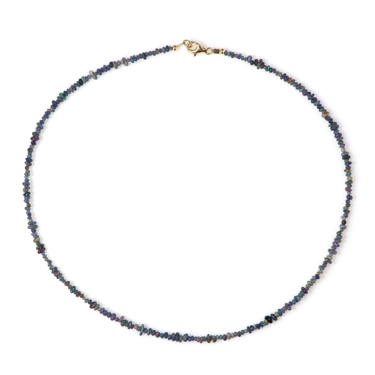 Cavill - Fancy Gefacetteerde Mezezo Opaal Halsketting - 18,924 ct Ethiopische Opalen - 925 Sterling Zilver - Luxe Gouden Plating - 45 cm