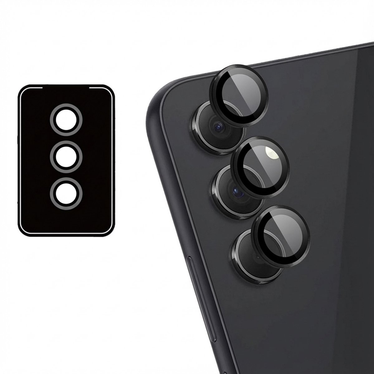 imoshion Camera Lens Protector - Geschikt voor Samsung Galaxy A55 (5G) - 2 Pack - Zwart