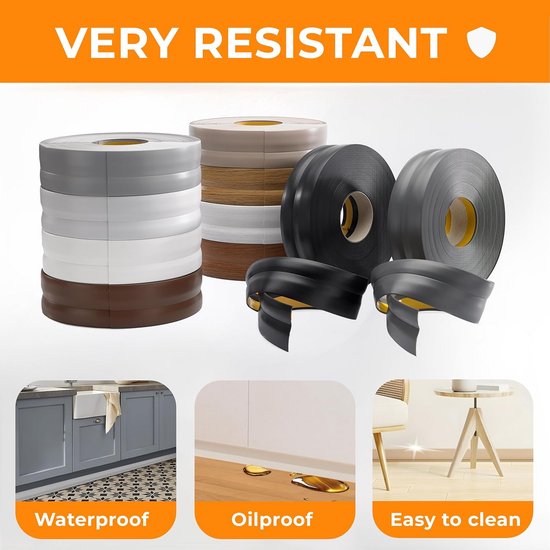IMUNKT PVC Vloerprofiel, T-vorm Zelfklevende Vinyl Overgangsrail, Breedte 40mm, Afwerkstrip Voor Vloeren, Tegels, Hout, Waterdichte Deurlijsten Om Te Lijmen(White Silver,L90cm-36in