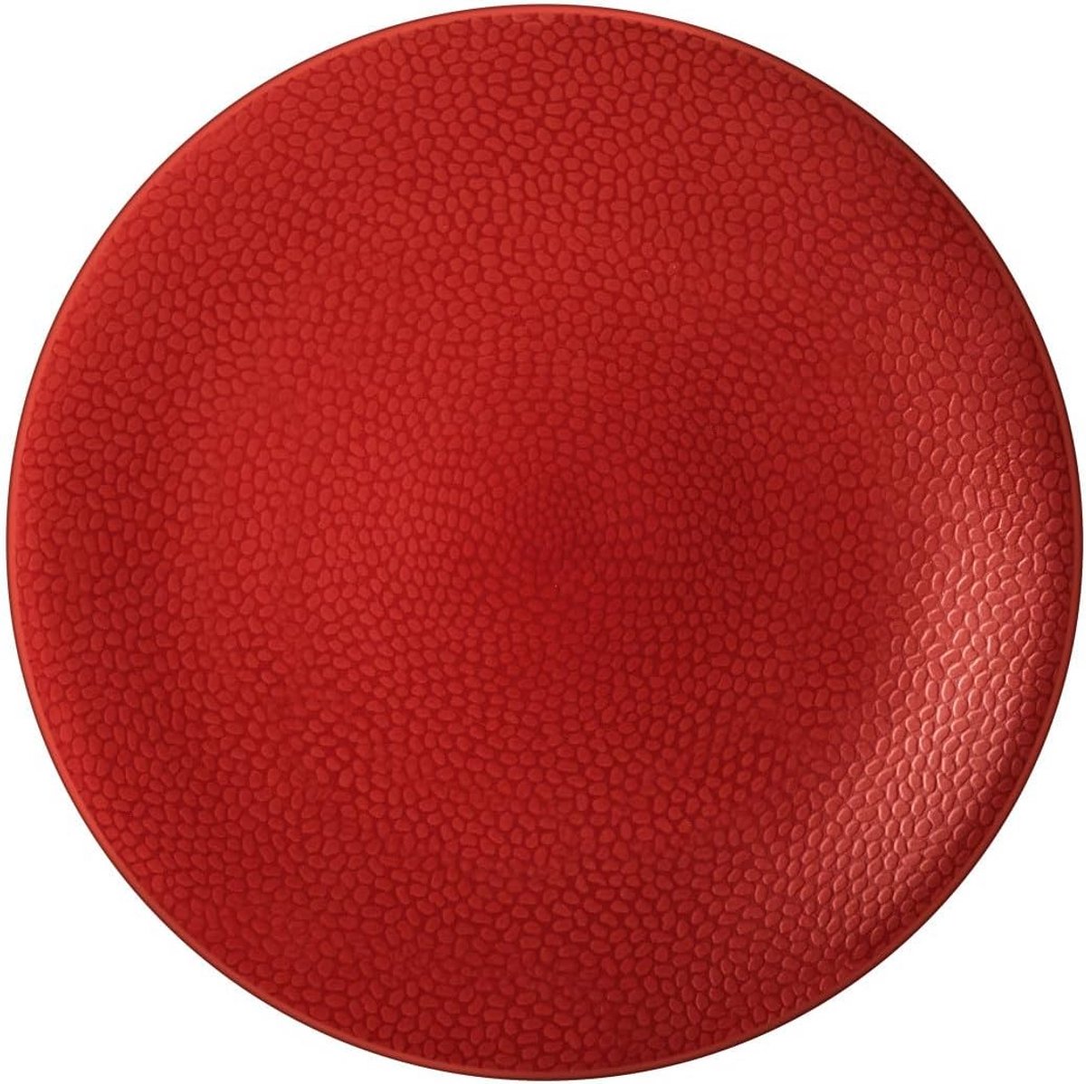 Set van 6 Platte Borden Rood Steenlook Vaatwasserbestendig