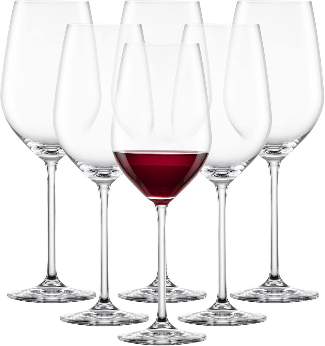 Groot kristallen wijnglas 630 ml voor rode wijn en Bordeaux