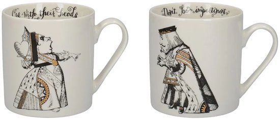 Mug Lifetime Alice au Pays des Merveilles 350 ml Porcelaine 2 Pièces