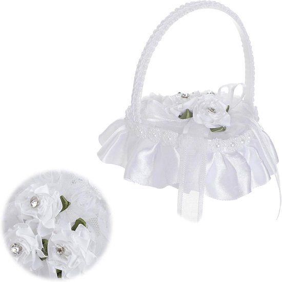 Strass ring hartvorm - Ringkussen bruiloft - Luxe uitstraling - Wit - Sieraden opbergdoos - Ringendoos decoratie - Trouwringen - Hartvormig - Transparant.