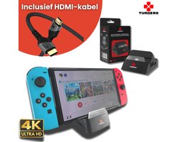 Turqero TV Docking Station Set voor Nintendo Switch & OLED – 4K UHD - HDMI Output en Oplaadfunctie - Nintendo Switch Accessoires - met Tv/Monitor aansluiting voor Schermprojectie