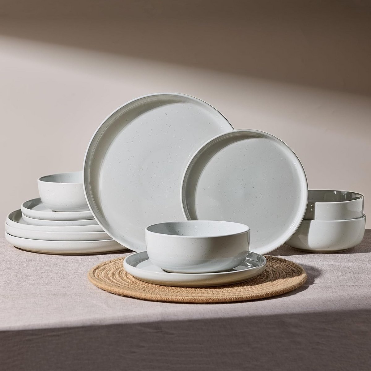 12-delige Servies Set voor 4 personen - Borden en Kommen Set