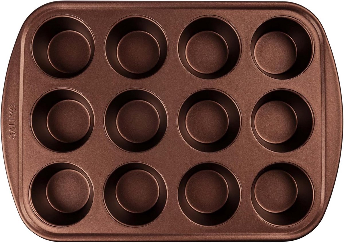 Muffinvorm voor 12 Extra Hoge Muffins met Super Anti-Aanbaklaag