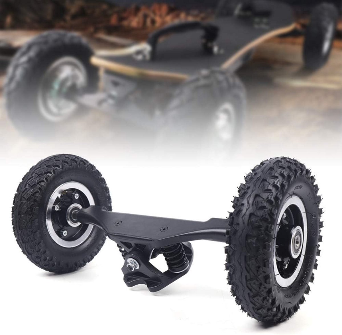Off-Road Elektrische Skateboard Voorwielset 8 Inch Truck & Wielen voor Mountainboard en Longboard Zwart