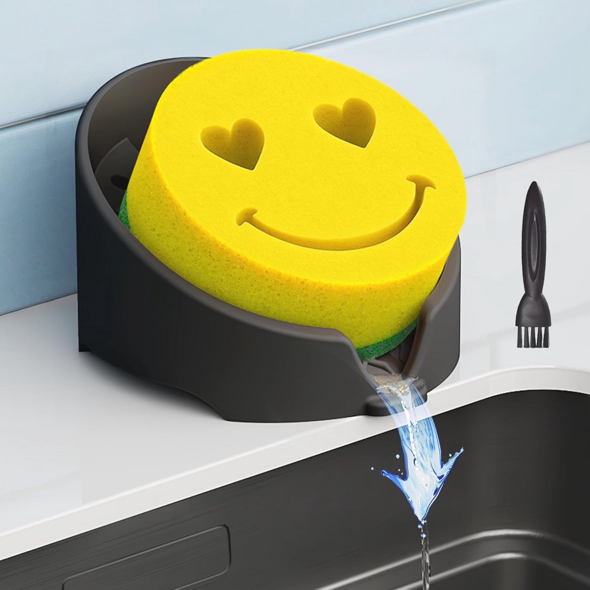 Siliconen sponshouder voor keuken en badkamer - Vaatwasmachinebestendig en voedselveilig