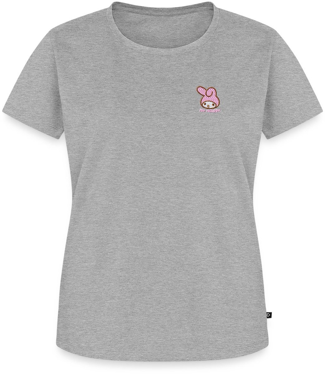 My Melody Geborduurd Portret Premium T Shirt Dames