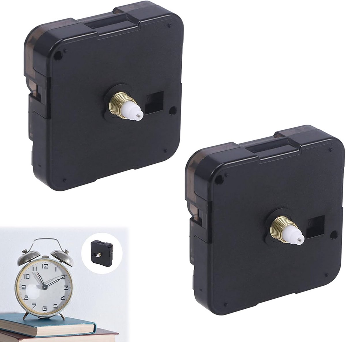 Stilte Quartz Wandklok Mechanisme - Vervangingsset voor DIY Klokken, Geluidsloos en Nauwkeurig