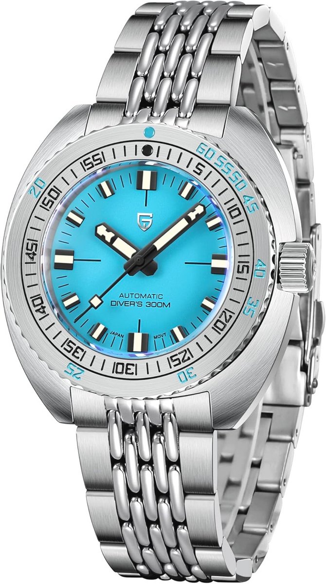 Automatisch Herenhorloge met Japanse Beweging 42.7mm RVS Saffierglas en 200m Waterdicht
