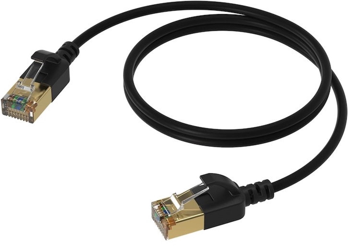 Procab CSD570B/0.3 Slimline netwerkkabel - CAT7 RJ45 - RJ45 U/FTP - 30 cm