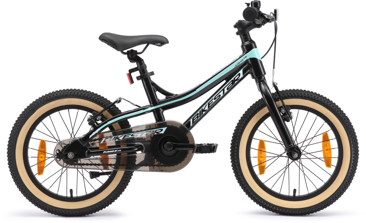 Bikestar kinderfiets Mountainbike alu 16 inch zwart/blauw