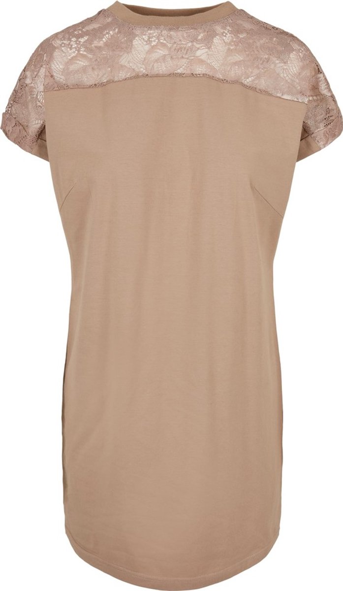 Urban Classics Lace Tee Korte jurk XS Creme