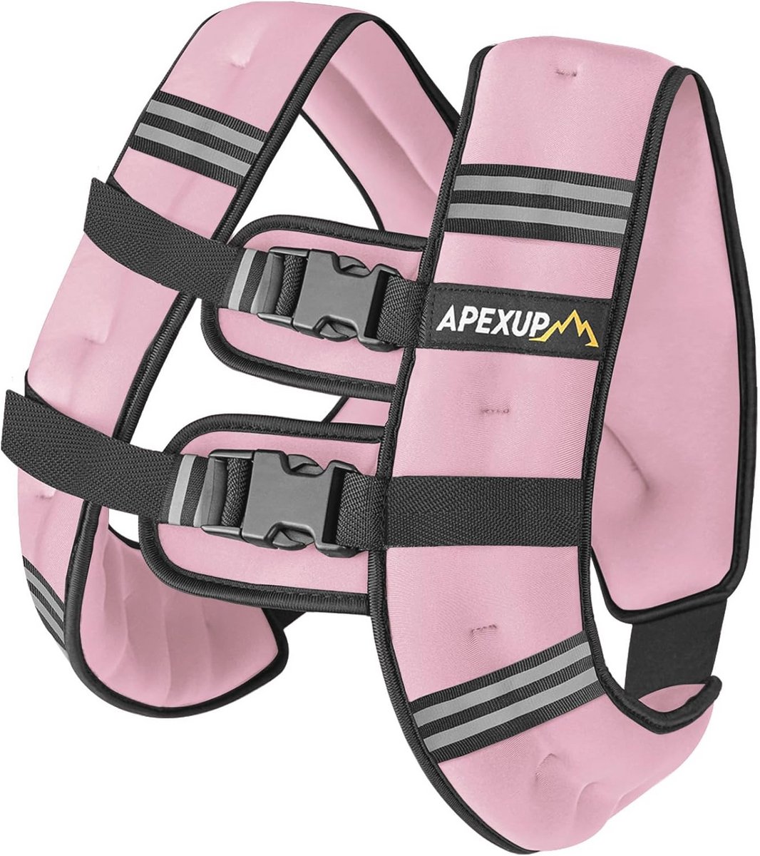 Gewogen vest voor trainen - 15 lbs - Reflecterende strepen - Verzwaarde sportuitrusting voor krachttraining en hardlopen