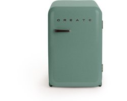CREATE - Koelkast in retrostijl - Sage - Handvat Zwart - FRIDGE RETRO 107L