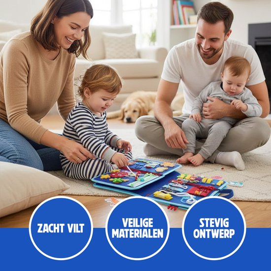 Kiddel Busy Board Safari - Montessori speelgoed - Activiteitenboek & Speelbord Rugtas - Educatief speelgoed 2 jaar - Olifant Dieren Thema van Merkloos — afbeelding 5