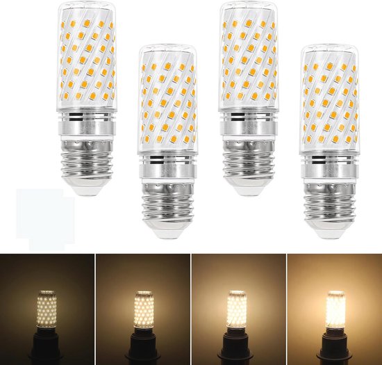 Dimbare E27 LED Maislampen - Warm Wit 3000K, 10W, Vervangt 100W Halogeen, Set van 4
